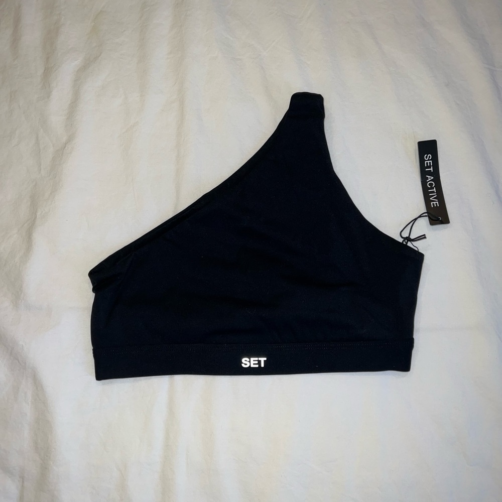 Brand new SET active one shoulder sports bra!